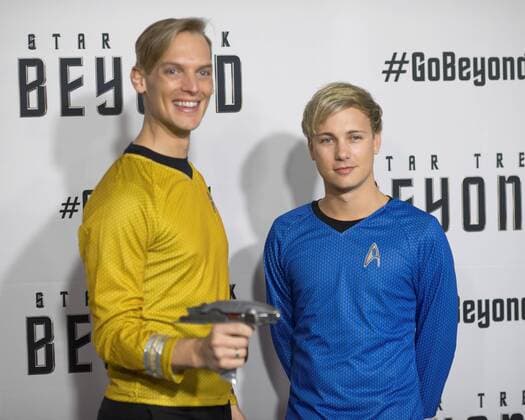 Australia: Star Trek Beyond Premiere in Sydney Star Trek fans pose at the Star Trek Beyond Premiere at Hoyts Entertainment Quarter on July 07, 2016 in Sydney, Australia. Star Trek Beyond is the latest sequel in the Star Trek franchise created by Gene Roddenberry and directed by Justin Lin. FOR EDITORIAL USE ONLY.Pacific Press Agency  HughxPeterswald