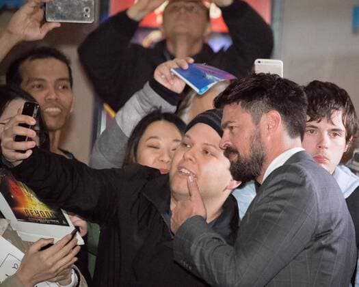 Australia: Star Trek Beyond Premiere in Sydney Karl Urban with fans at the Star Trek Beyond Premiere at Hoyts Entertainment Quarter on July 07, 2016 in Sydney, Australia. Star Trek Beyond is the latest sequel in the Star Trek franchise created by Gene Roddenberry and directed by Justin Lin. FOR EDITORIAL USE ONLY.Pacific Press Agency  HughxPeterswald