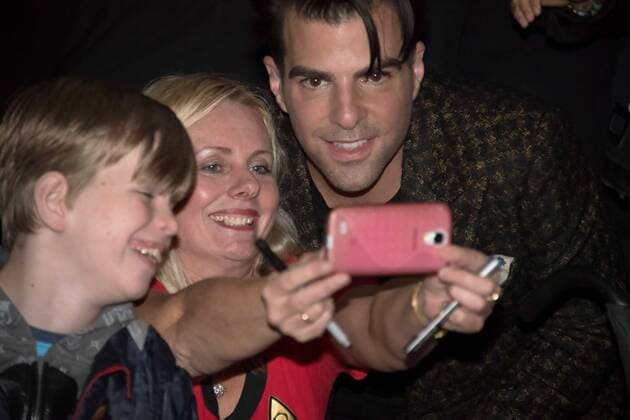 Australia: Star Trek Beyond Premiere in Sydney Zachary Quinto with fans at the Star Trek Beyond Premiere at Hoyts Entertainment Quarter on July 07, 2016 in Sydney, Australia. Star Trek Beyond is the latest sequel in the Star Trek franchise created by Gene Roddenberry and directed by Justin Lin. FOR EDITORIAL USE ONLY.Pacific Press Agency  HughxPeterswald