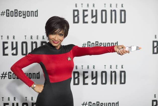 Australia: Star Trek Beyond Premiere in Sydney A Star Trek fan poses at the Star Trek Beyond Premiere at Hoyts Entertainment Quarter on July 07, 2016 in Sydney, Australia. Star Trek Beyond is the latest sequel in the Star Trek franchise created by Gene Roddenberry and directed by Justin Lin. FOR EDITORIAL USE ONLY.Pacific Press Agency  HughxPeterswald