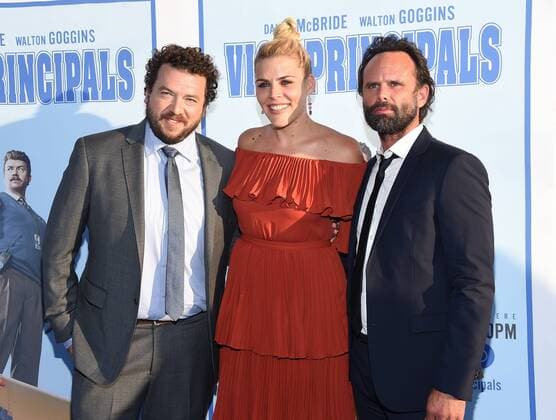 July 7, 2016 - Hollywood, California, U.S. - Danny McBride, Busy Phillips & Walton Goggins arrives for the premiere of the HBO s Vice Principals at the Avaoln theater. Hollywood U.S. - ZUMAo05_