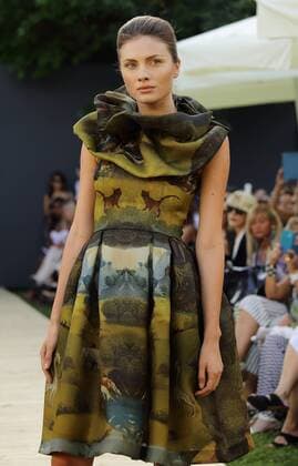 July 9, 2016 - Rome, Italy - Model on the catwalk for the Duch fashion designer ADDY VAN DEN KROMMENACKER at AltaRoma Fashion Week in Rome. Rome Italy - ZUMAi15_