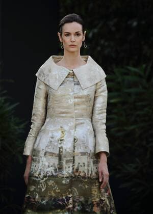 July 9, 2016 - Rome, Italy - Model on the catwalk for the Duch fashion designer ADDY VAN DEN KROMMENACKER at AltaRoma Fashion Week in Rome. Rome Italy - ZUMAi15_