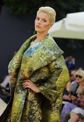 July 9, 2016 - Rome, Italy - Model on the catwalk for the Duch fashion designer ADDY VAN DEN KROMMENACKER at AltaRoma Fashion Week in Rome. Rome Italy - ZUMAi15_