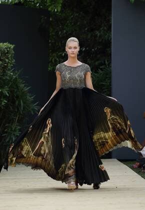 July 9, 2016 - Rome, Italy - Model on the catwalk for the Duch fashion designer ADDY VAN DEN KROMMENACKER at AltaRoma Fashion Week in Rome. Rome Italy - ZUMAi15_