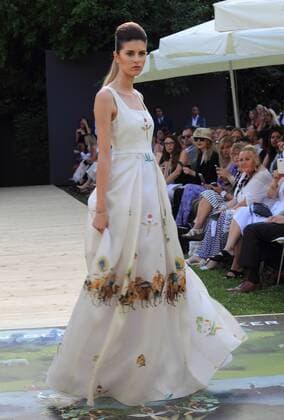 July 9, 2016 - Rome, Italy - Model on the catwalk for the Duch fashion designer ADDY VAN DEN KROMMENACKER at AltaRoma Fashion Week in Rome. Rome Italy - ZUMAi15_