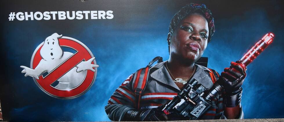 LOS ANGELES - JUL 9: Leslie Jones Ghostbusters Poster at the Ghostbusters Premiere at the TCL Chinese Theater IMAX on July 9, 2016 in Los Angeles, CA  KathyxHutchins