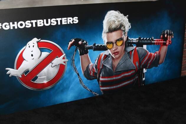 LOS ANGELES - JUL 9: Kate McKinnon Ghostbusters Poster at the Ghostbusters Premiere at the TCL Chinese Theater IMAX on July 9, 2016 in Los Angeles, CA  KathyxHutchins