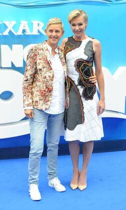 American TV personality Ellen Degeneres and wife, actress Portia de Rossi, attending the UK Gala Screening of Finding Dory , at London s Odeon Leicester Square. July 10th 2016  PTYx162212