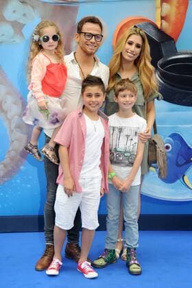 English media personality Stacey Solomon and her actor partner Joe Swash and family attending the UK Gala Screening of Finding Dory , at London s Odeon Leicester Square. July 10th 2016  TSTx162217