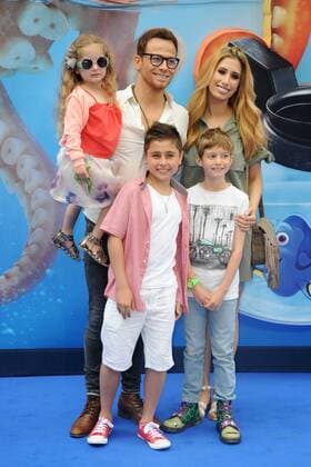 English media personality Stacey Solomon and her actor partner Joe Swash and family attending the UK Gala Screening of Finding Dory , at London s Odeon Leicester Square. July 10th 2016  TSTx162217