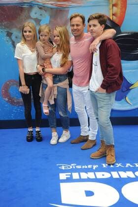 Australian actor Jason Donavan and family attending the UK Gala Screening of Finding Dory , at London s Odeon Leicester Square. July 10th 2016  TSTx162217