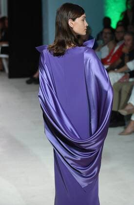 A model presents a creation by Pierre Cardin during a fashion show in Bonnieux, southern France, July 9, 2016. ) FRANCE-FASHION-PIERRE CARDIN LixGenxing 