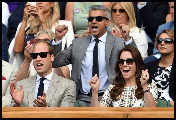 . 10 07 2016. London, United Kingdom. Wimbledon Tennis Championships 2016-Day Thirteen. The Duke and Duchess and Duchess of Cambridge, London Mayor Sadiq Khan, the moment Andy Murray Wins The Men s Final on Centre Court, against Milos Raonic in the Wimbledon Tennis Championships 2016,  xAndrewxParsonsx xi-Imagesx IIM-13130-0112