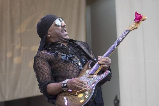 July 10, 2016 - Chicago, IL, USA - Thousands gathered in Grant Park, Chicago on Sunday, July 10th, to see the final concert of the popular Taste of Chicago Festival. Sheila E got the crowd moving to her beat. She later joined the Isley Brothers during their performance. The audience was literally dancing in the aisles as some of the oldies were played. Pictured: Ernie Isley Chicago USA - ZUMAh86_