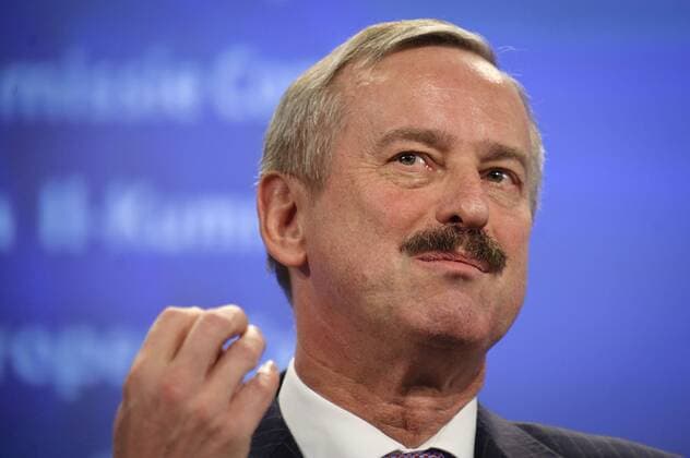 Nov. 5, 2010 - Brussels, BXL, Belgium - Siim KALLAS, Vice-President of the Commission, responsible for Transport gives a statement on air cargo security in Brussels, Belgium on 2010-11-05 by Wiktor Dabkowski - ZUMAw80_