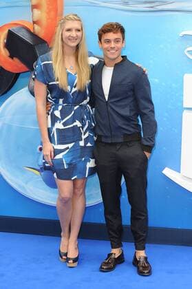 Rebecca Adlington and Tom Daley attend the UK Gala Screening of Finding Dory at Odeon Leicester Square in London. July 10th 2016  PTYx162212