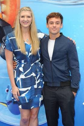Rebecca Adlington and Tom Daley attend the UK Gala Screening of Finding Dory at Odeon Leicester Square in London. July 10th 2016  PTYx162212