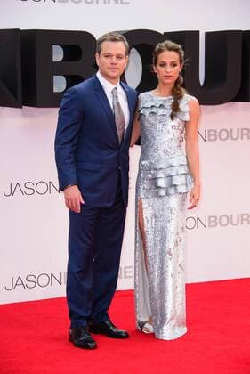 . 11 07 2016. London, United Kingdom. Matt Damon and Alicia Vikander attend the European Premiere of Jason Bourne.  xChrisxJosephx xi-Imagesx IIM-13140-0034