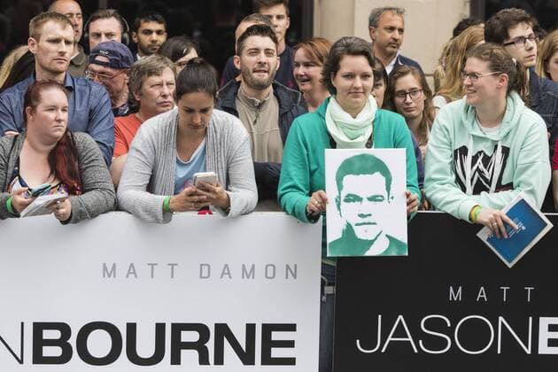 London, UK. 11 July 2016. Fans await the arrival of the stars. Red carpet arrivals for the European Premiere of the Universal movie Jason Bourne (2016) in London s Leicester Square. European Premiere of Jason Bourne, London, UK 