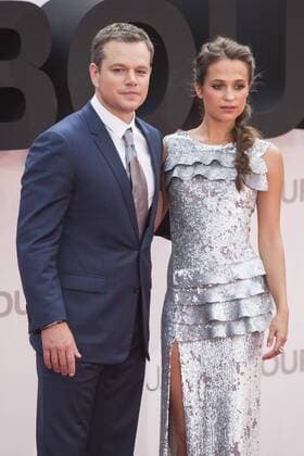 London, UK. 11 July 2016. Actors Matt Damon and Alicia Vikander. Red carpet arrivals for the European Premiere of the Universal movie Jason Bourne (2016) in London s Leicester Square. European Premiere of Jason Bourne, London, UK 