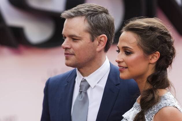 London, UK. 11 July 2016. Actors Matt Damon and Alicia Vikander. Red carpet arrivals for the European Premiere of the Universal movie Jason Bourne (2016) in London s Leicester Square. European Premiere of Jason Bourne, London, UK 
