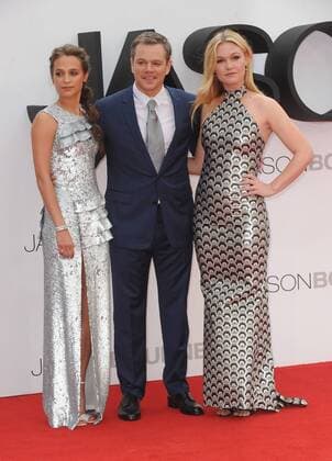 July 11, 2016 - England, United Kingdom - Alicia Vikander, Matt Damon and Julia Stiles attend the European Premiere of Jason Bourne at Odeon Leciester Square. United Kingdom - ZUMAs147