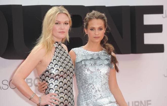 July 11, 2016 - England, United Kingdom - Alicia Vikander and Julia Stiles attend the European Premiere of Jason Bourne at Odeon Leciester Square. United Kingdom - ZUMAs147