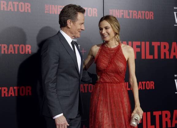Bilder des Tages Bryan Cranston and Diane Kruger arrive on the red carpet at The Infiltrator New York premiere at AMC Loews Lincoln Square Theater on July 11, 2016 in New York City.  NYP20160711150 JOHNxANGELILLO