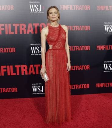 Diane Kruger arrives on the red carpet at The Infiltrator New York premiere at AMC Loews Lincoln Square Theater on July 11, 2016 in New York City.  NYP20160711158 JOHNxANGELILLO