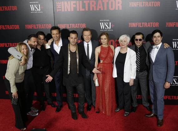 Bryan Cranston, Diane Kruger, Benjamin Bratt, John Leguizamo, Olympia Dukakis and other cast members arrive on the red carpet at The Infiltrator New York premiere at AMC Loews Lincoln Square Theater on July 11, 2016 in New York City.  NYP20160711170 JOHNxANGELILLO