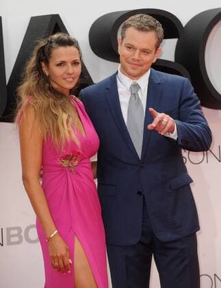 July 11, 2016 - London, England, United Kingdom - MATT DAMON and wife, LUCIANA BARROSO, attend the European Premiere of Jason Bourne at Odeon Leciester Square. London United Kingdom - ZUMAs147
