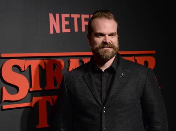 Cast member David Harbour attends Netflix s supernatural mystery thriller Stranger Things at Mack Sennett Studios in Los Angeles on July 11, 2016. Storyline: A strange town where everyone knows everyone Is subject to a peculiar incident. The town then undergoes a state of panic, before the government becomes involved.  LAP2016071122 JIMxRUYMEN
