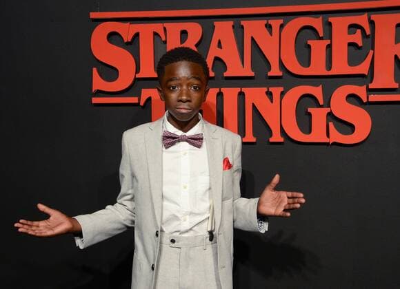 Bilder des Tages Cast member Caleb McLaughlin attends Netflix s supernatural mystery thriller Stranger Things at Mack Sennett Studios in Los Angeles on July 11, 2016. Storyline: A strange town where everyone knows everyone Is subject to a peculiar incident. The town then undergoes a state of panic, before the government becomes involved.  LAP2016071117 JIMxRUYMEN