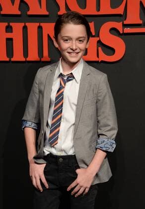 Cast member Noah Schnapp attends Netflix s supernatural mystery thriller Stranger Things at Mack Sennett Studios in Los Angeles on July 11, 2016. Storyline: A strange town where everyone knows everyone Is subject to a peculiar incident. The town then undergoes a state of panic, before the government becomes involved.  LAP2016071128 JIMxRUYMEN