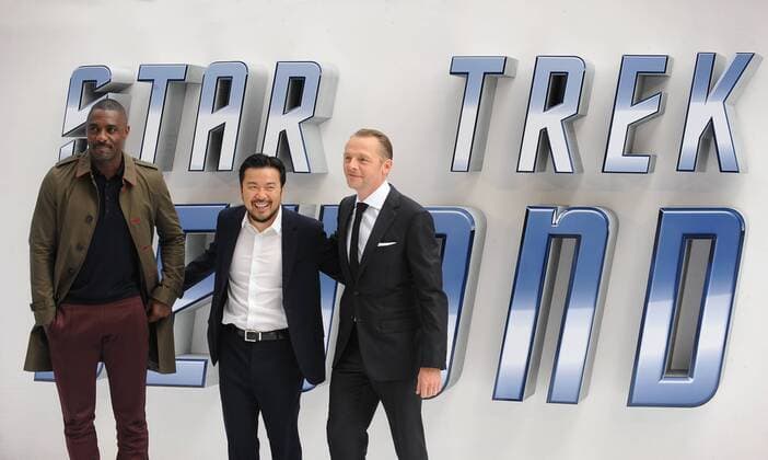 Idris Elba, Justin Lin and Simon Pegg attend the UK Premiere of Star Trek Beyond at Empire Leicester Square in London. July 12th 2016  PTYx162249