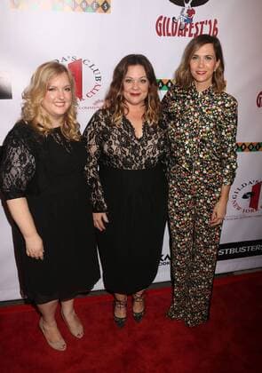 July 12, 2016 - New York, New York, U.S. - Actress SARAH BAKER, actress, award winner MELISSA MCCARTNEY and actress KRISTEN WIIG attend the 2016 Gilda Radner Award For Innovation In Comedy held Carolines On Broadway. New York U.S. - ZUMAk03_
