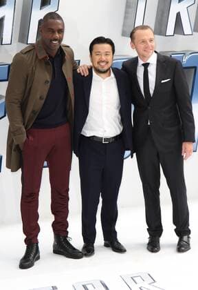 English actors Idris Elba, Justin Lin and Simon Pegg attending the UK Premiere of Star Trek Beyond at Empire Leicester Square in London. July 12th 2016  MESx162258