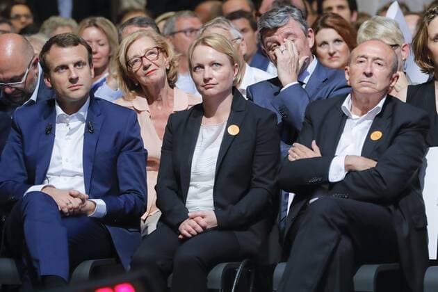 Emmanuel Macron, Gerard Collomb - 1. Meeting der Bewegung EN MARCHE - Paris - 12 07 2016 StephaneAllamanx 