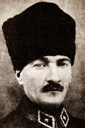 Photographic portrait of Mustafa Kemal Atatürk (1881-1938) a Turkish army officer, revolutionary, and President of Turkey. Dated 20th Century WorldxHistoryxArchive