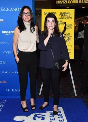 July 14, 2016 - Los Angeles, California, U.S. - Courteney Cox & Nanci Ryder arrives for the premiere of the film Gleason at Regal Cinemas LA Live. Los Angeles U.S. - ZUMAo05_