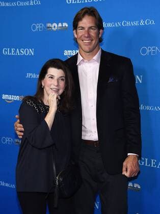 July 14, 2016 - Los Angeles, California, U.S. - Nanci Ryder & Scott Fujita arrives for the premiere of the film Gleason at Regal Cinemas LA Live. Los Angeles U.S. - ZUMAo05_