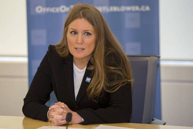 July 14, 2016 - Canada - TORONTO, ON- JULY 14 - Kelly Gorman, appointed Chief of the Office of the Whistleblower, answers questions regarding the new Office of the Whistleblower at the Ontario Securities Commission, which officially opened to receive tips Thursday on everything from insider trading to misconduct at the OSC headquarters. July 14, 2016. Canada  - ZUMAt14_