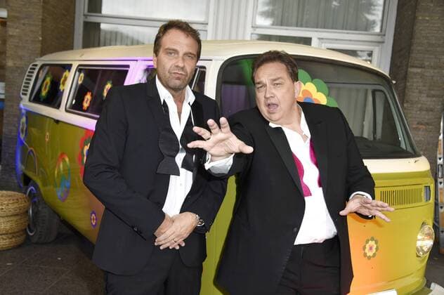 Peter Rütten und Oliver Kalkofe bei der Premiere von SchleFaZ: Musik, Musik - Da wackelt die Penne im Kino International. Berlin, 15.07.2016 Foto:xFredericx xFuturexImage