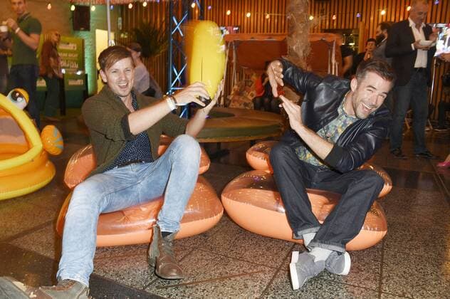Martin Tietjen und Jo Weil bei der Premiere von SchleFaZ: Musik, Musik - Da wackelt die Penne im Kino International. Berlin, 15.07.2016 Foto:xFredericx xFuturexImage