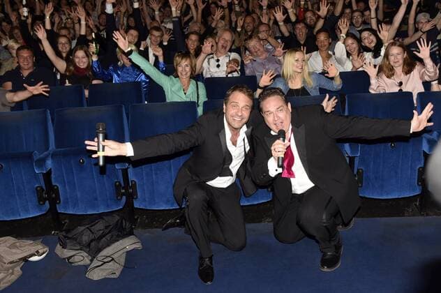 Peter Rütten und Oliver Kalkofe bei der Premiere von SchleFaZ: Musik, Musik - Da wackelt die Penne im Kino International. Berlin, 15.07.2016 Foto:xFredericx xFuturexImage