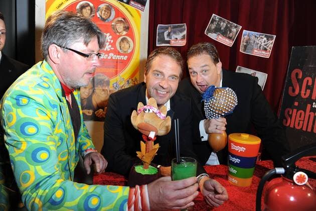 Premiere Schlefaz, die Schlechtesten Filme aller Zeiten Joerg Strombach, Oliver Kalkofe, Produzenten Schlefaz, Peter Ruetter Premiere Schlefaz, die Schlechtesten Filme aller Zeiten im Kino International in Berlin am 15.07.20165