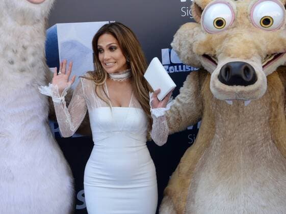 Cast member Jennifer Lopez, the voice of Shira in the animated motion picture sci-fi comedy Ice Age: Collision Course premiere at the Zanuck Theater on the 20th Century Fox Studios lot in Los Angeles on July 16, 2016. Storyline: Scrat s epic pursuit of his elusive acorn catapults him outside of Earth, where he accidentally sets off a series of cosmic events that transform and threaten the planet.  LAP2016071603 JIMxRUYMEN