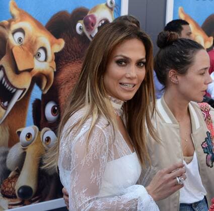 Cast member Jennifer Lopez, the voice of Shira in the animated motion picture sci-fi comedy Ice Age: Collision Course premiere at the Zanuck Theater on the 20th Century Fox Studios lot in Los Angeles on July 16, 2016. Storyline: Scrat s epic pursuit of his elusive acorn catapults him outside of Earth, where he accidentally sets off a series of cosmic events that transform and threaten the planet.  LAP2016071619 JIMxRUYMEN