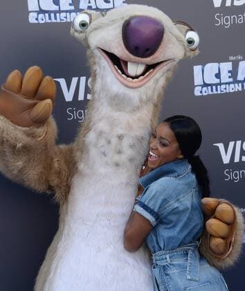 Cast member Keke Palmer, the voice of Peaches in the animated motion picture sci-fi comedy Ice Age: Collision Course premiere at the Zanuck Theater on the 20th Century Fox Studios lot in Los Angeles on July 16, 2016. Storyline: Scrat s epic pursuit of his elusive acorn catapults him outside of Earth, where he accidentally sets off a series of cosmic events that transform and threaten the planet.  LAP2016071643 JIMxRUYMEN